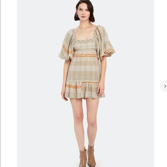 Free People size small peasant striped mini BOHO - Picture 9 of 10